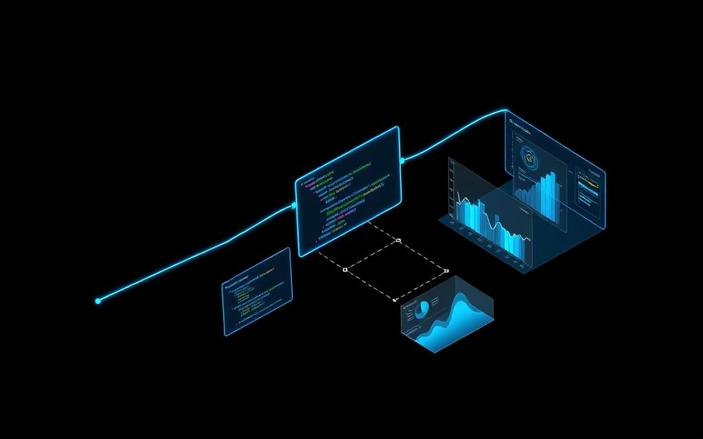 Architecture illustration for Patented Search-Based Analytics Implementations
